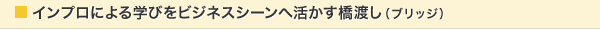 インプロによる学びをビジネスシーンへ活かす橋渡し（ブリッジ） 